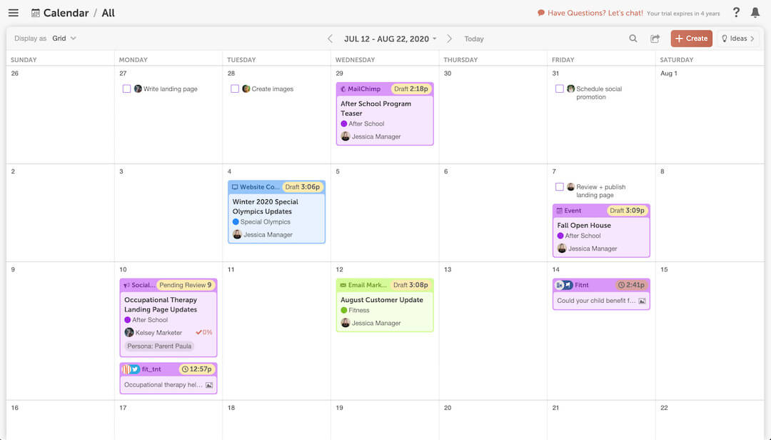 coschedule marketing calendar review