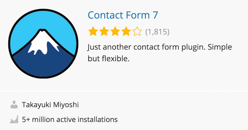 most popular wordpress plugins-contact form 7