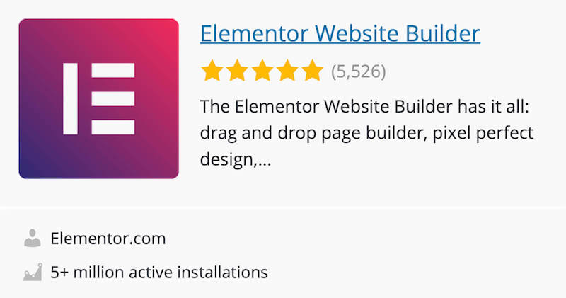 most popular wordpress plugins-elementor